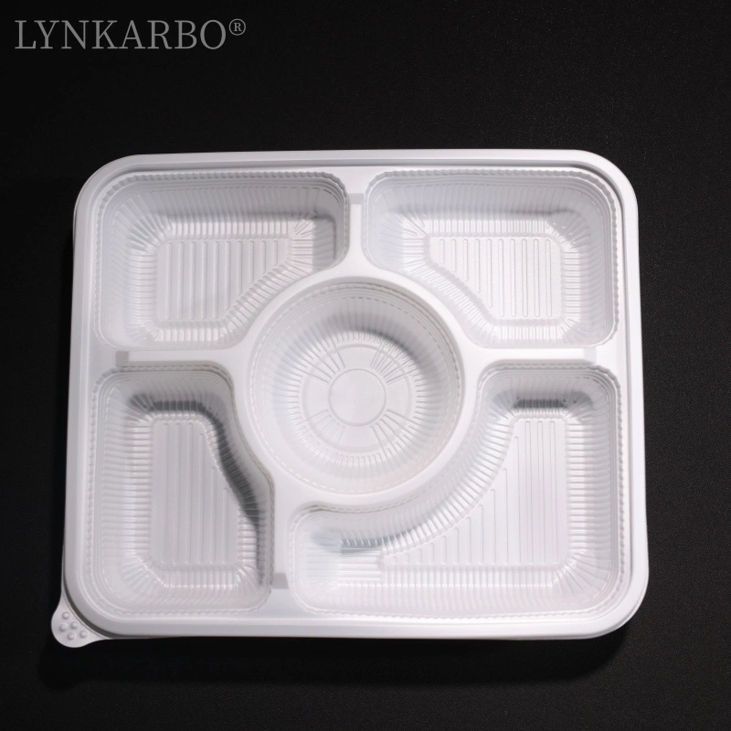 CPLA matbehållare med fem fack